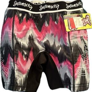 Intensity pink, black, gray padded sliders shorts youth medium nwt